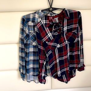 Two plaid shirts